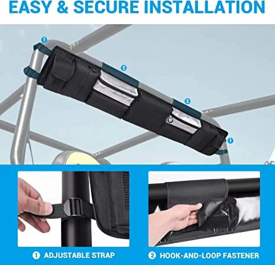 Tools and UTVs Most Gear Polaris, Size Organizer, Solution Rear Cage MICTUNING Roll Black Yamaha Bags, Storage UTV Bag Full Storage Cargo Kawasaki UTVs, for