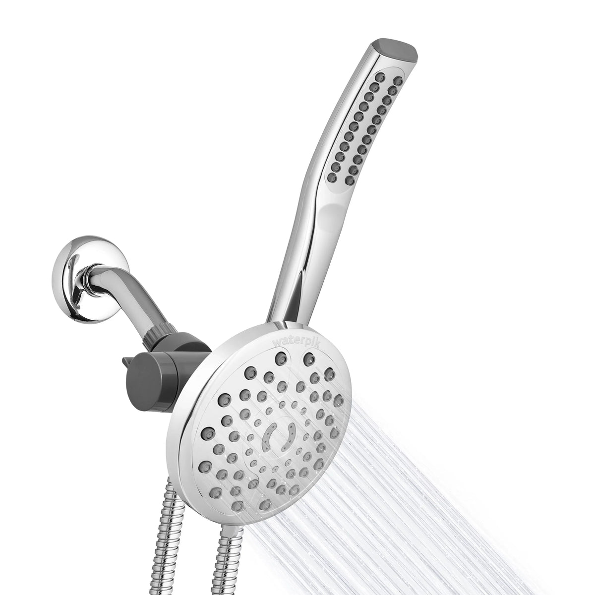 Shower Waterpik Chrome, Spa Massage, Combo with PowerWand XIB-633E-SBX-183ME PowerPulse