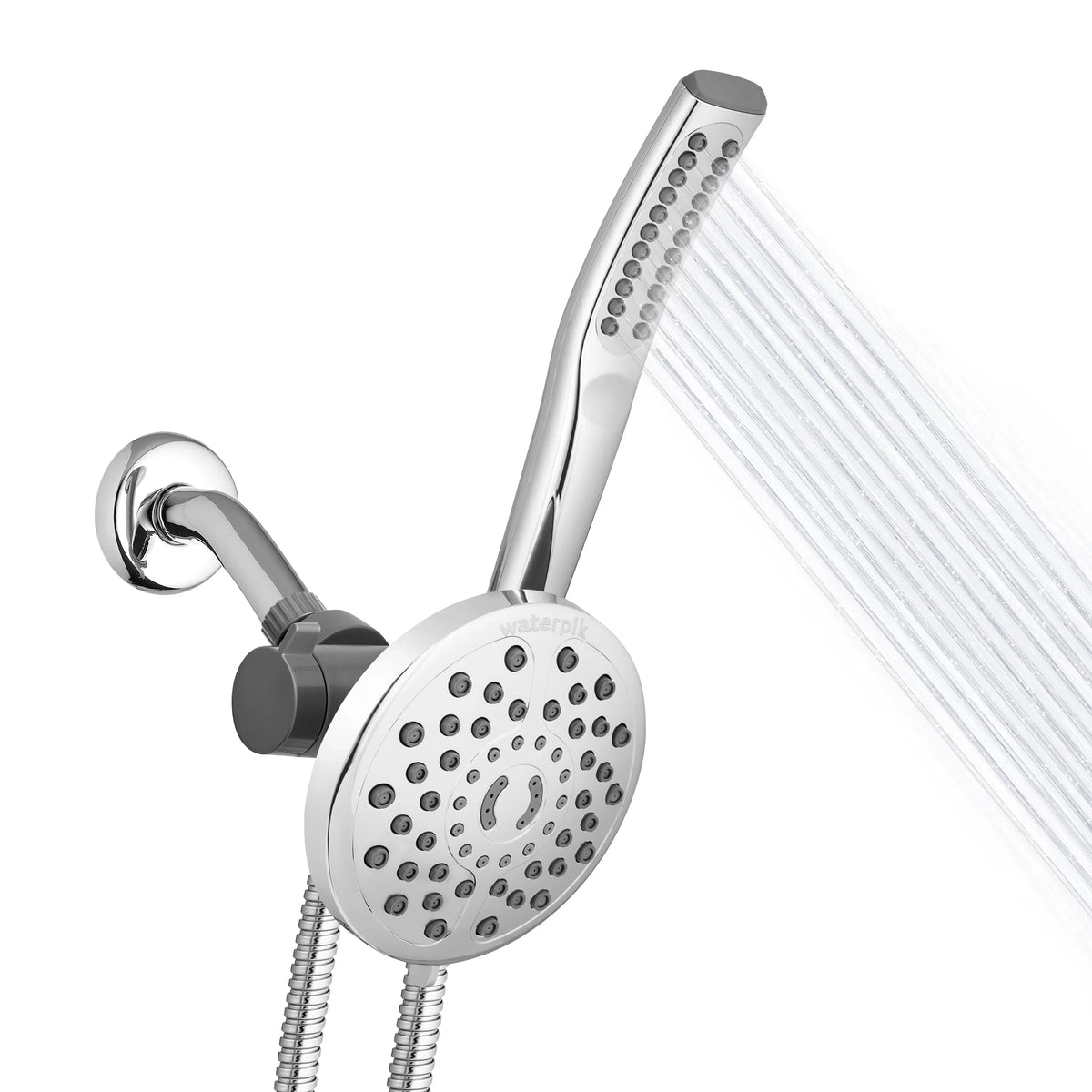 Shower Waterpik Chrome, Spa Massage, Combo with PowerWand XIB-633E-SBX-183ME PowerPulse