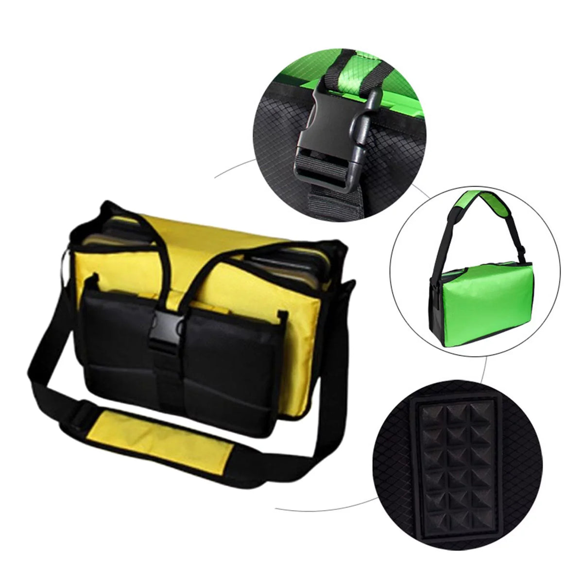 fishing Sea Bag Yellow Bag Tackle Pockets Organizer Fishing Shoulder Case Bag Fishing Hiking Travel for Handbag Tackle Oxford Multiple lures Box