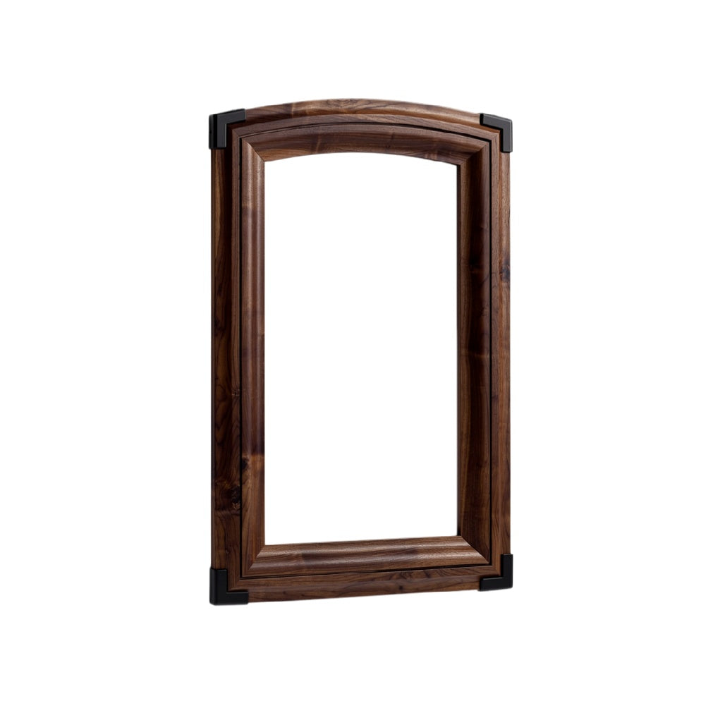 Elegant Wooden Frame with Black Accents for Artwork Display