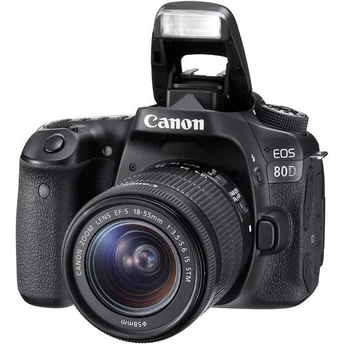 80D DSLR + Lens 18-55mm EOS 64GB Camera with Advanced Kit Expo Canon