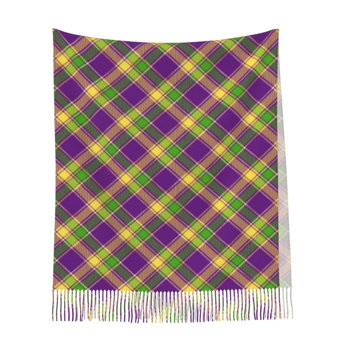 Soft Winter Warm Gras Print Women Cashmere Bingfone Scarf Plaid Mardi Large Wrap Gifts- Feel Elegant For Scarves Shawl Art