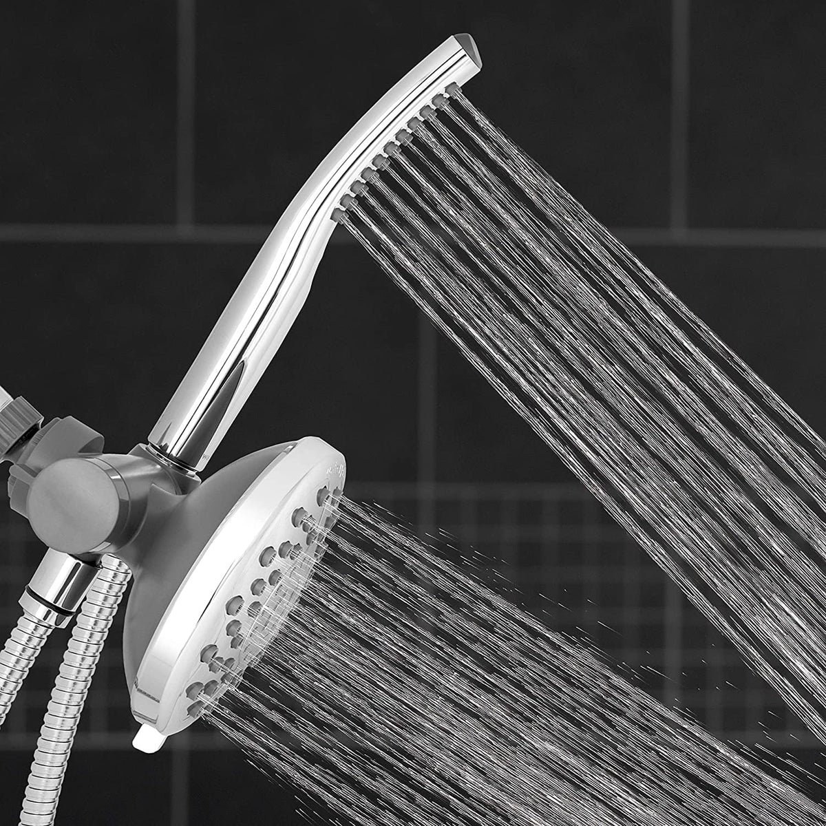 Shower Waterpik Chrome, Spa Massage, Combo with PowerWand XIB-633E-SBX-183ME PowerPulse