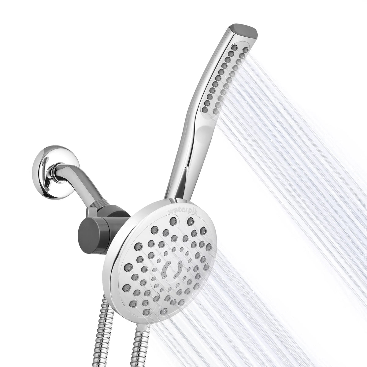 Shower Waterpik Chrome, Spa Massage, Combo with PowerWand XIB-633E-SBX-183ME PowerPulse