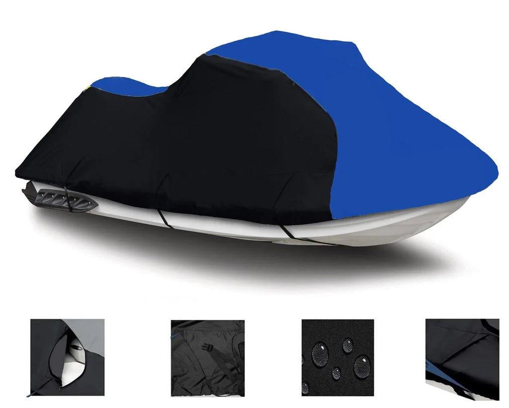 Cover 2007 YAMAHA TOP SKI HEAVY-DUTY, Seater 2003 2004 JET 2008 OF Ski 2006 BLUE 2 BLACK Jet / LINE 2005 Compatible Cover THE PWC GP1300R for